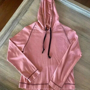 Harold’s vintage hoodie-size M-peach with black trim-NWOT